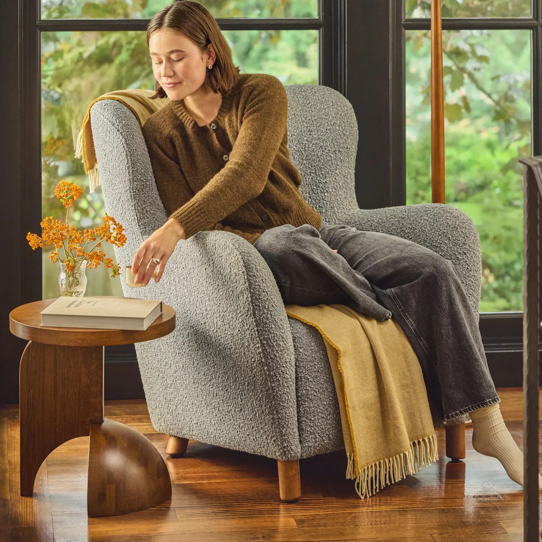Falco Side Table - Smoked Oak