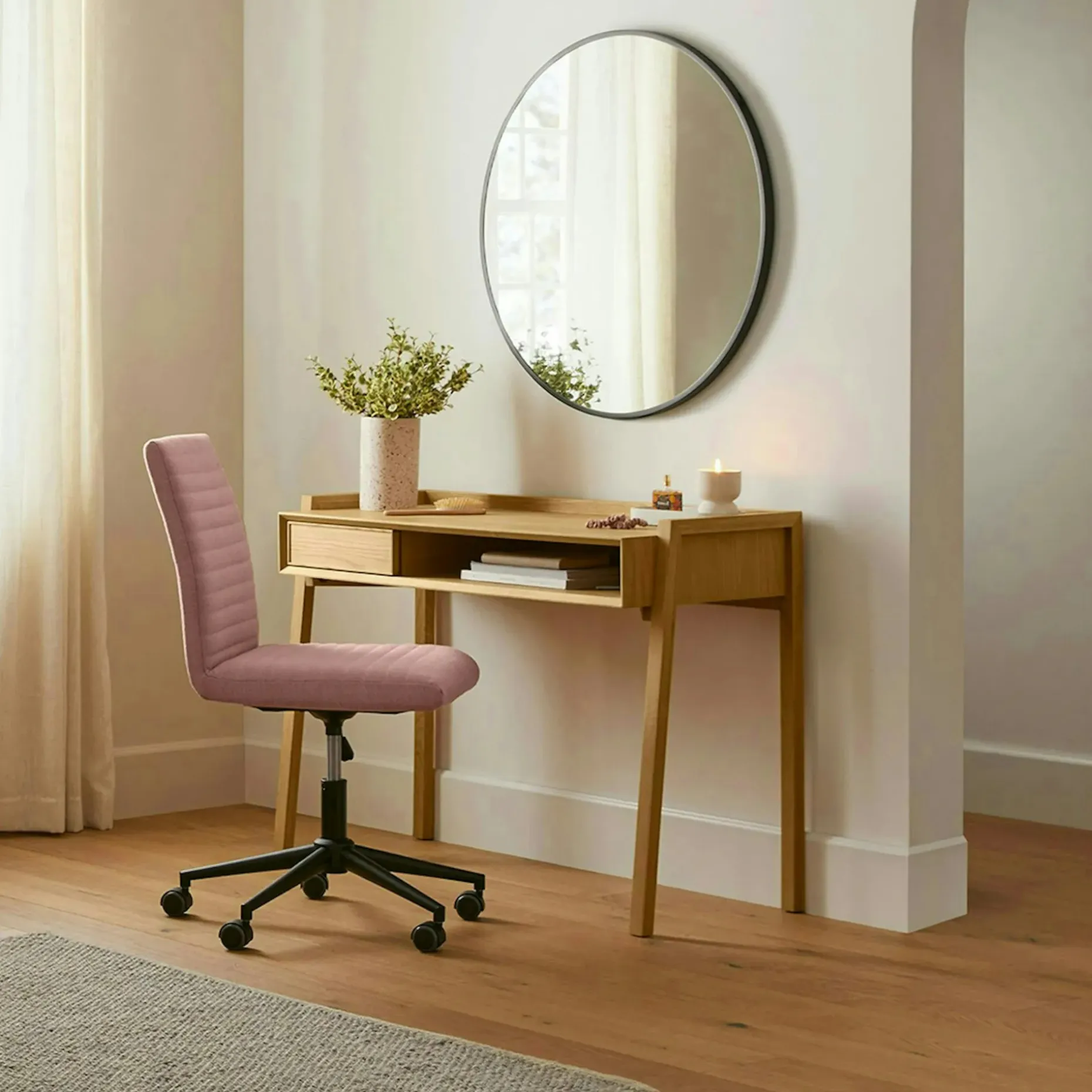 Fantol 43.25" Desk - Natural Oak