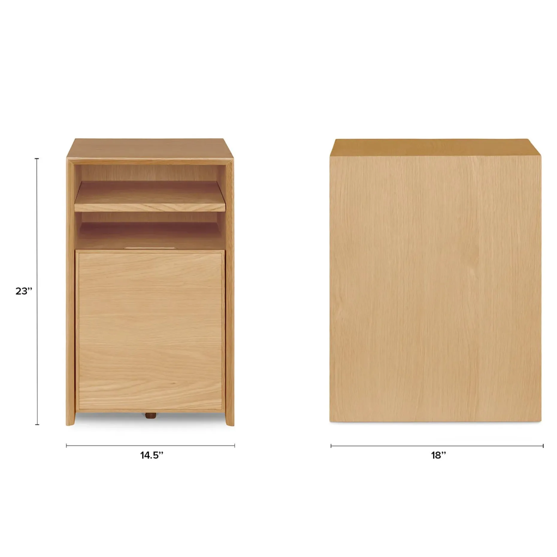 Fantol 14.5" File Cabinet - Natural Oak