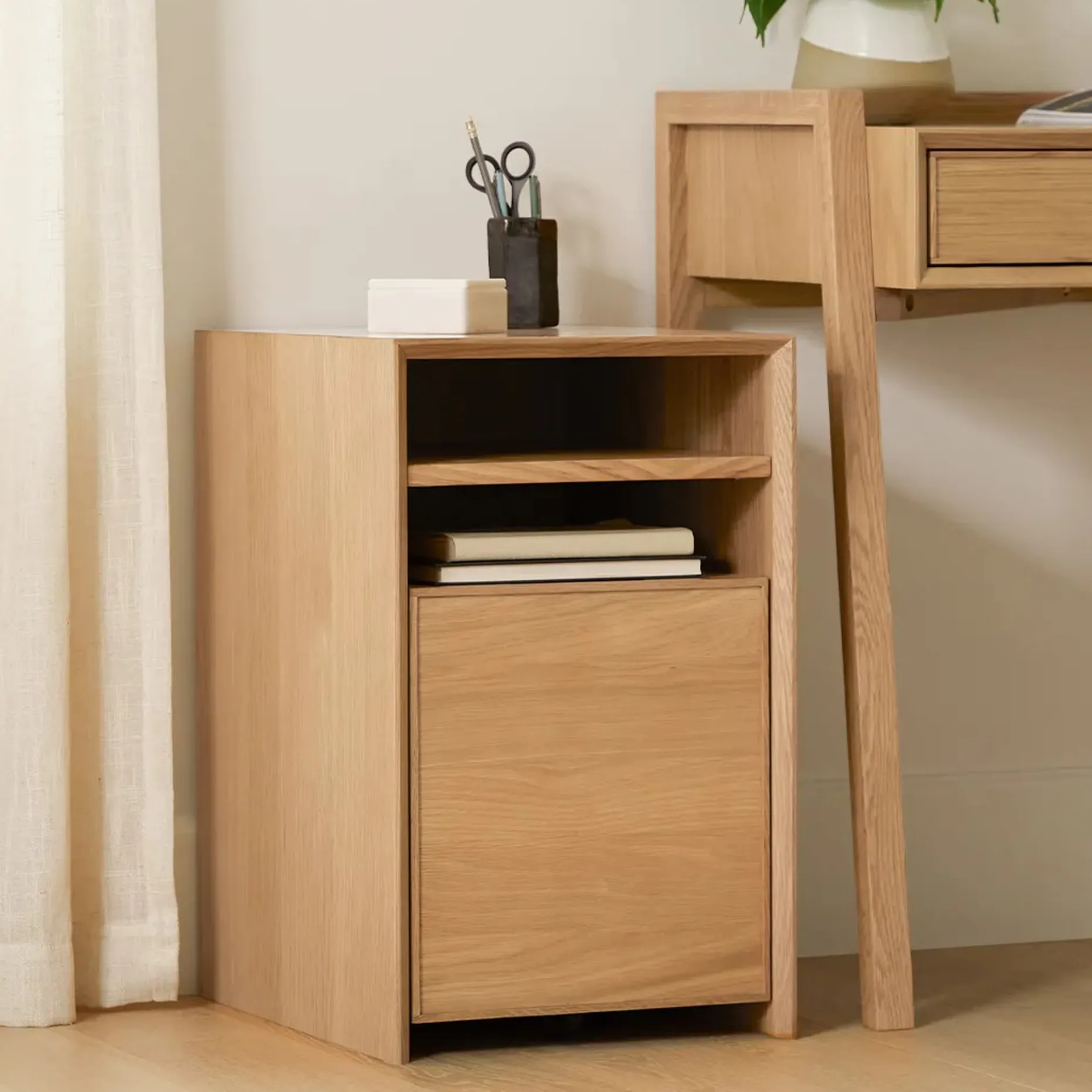 Fantol 14.5" File Cabinet - Natural Oak