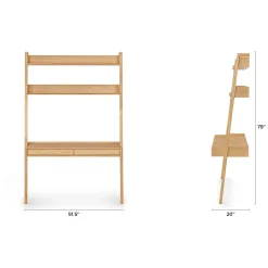 Fantol 51.5" Leaning Desk - Natural Oak