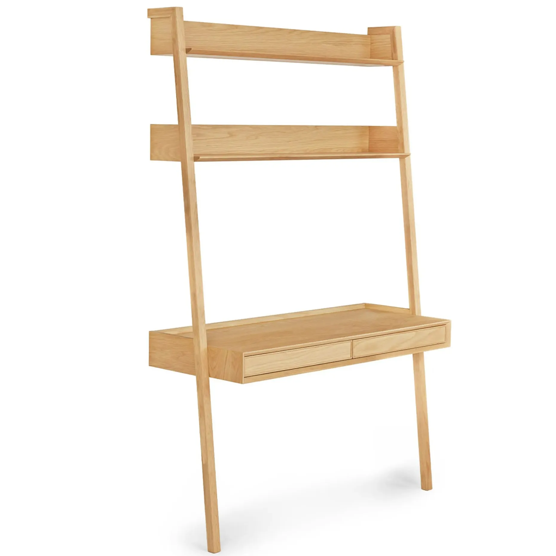 Fantol 51.5" Leaning Desk - Natural Oak