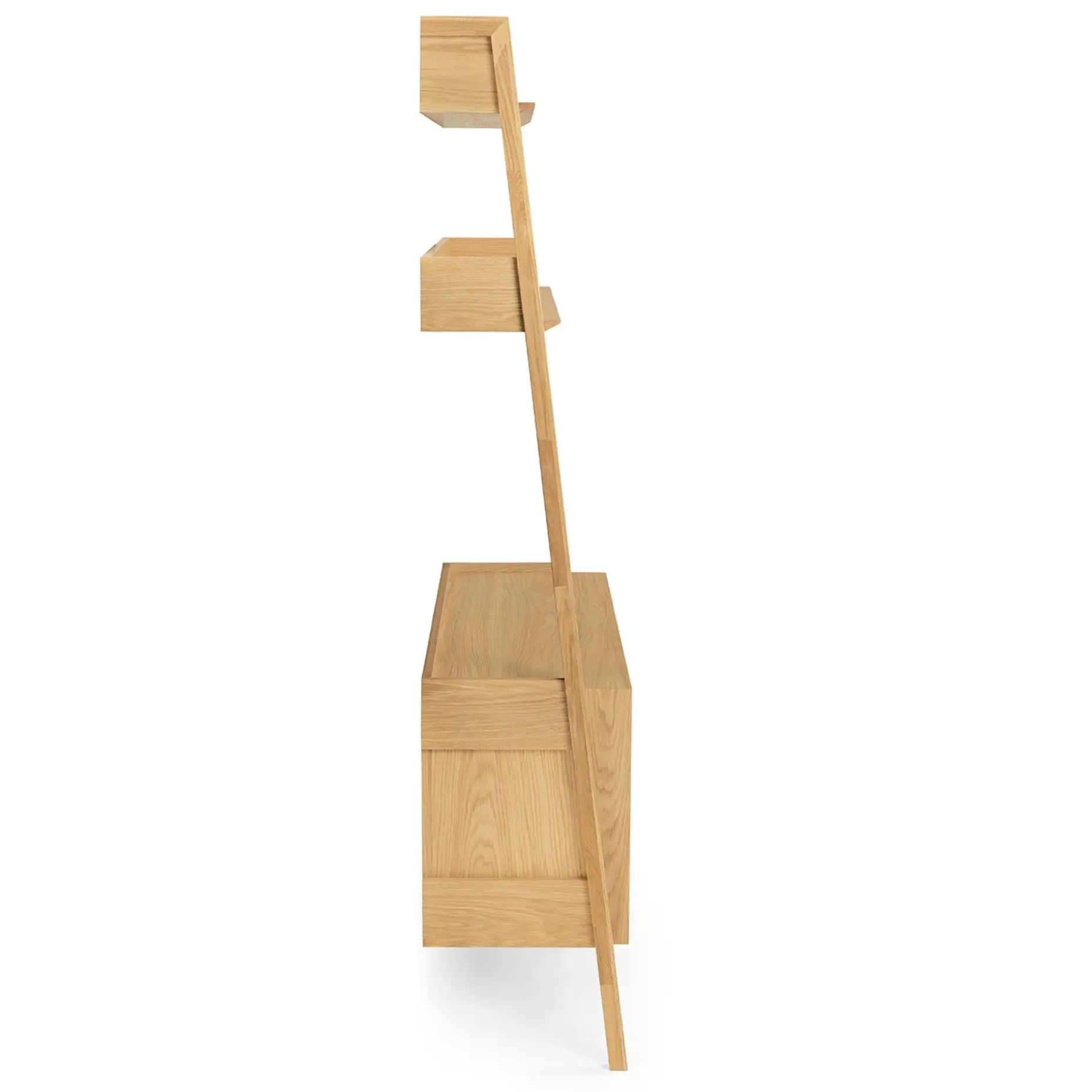 Fantol 51.5" Shelving Unit with Storage - Natural Oak