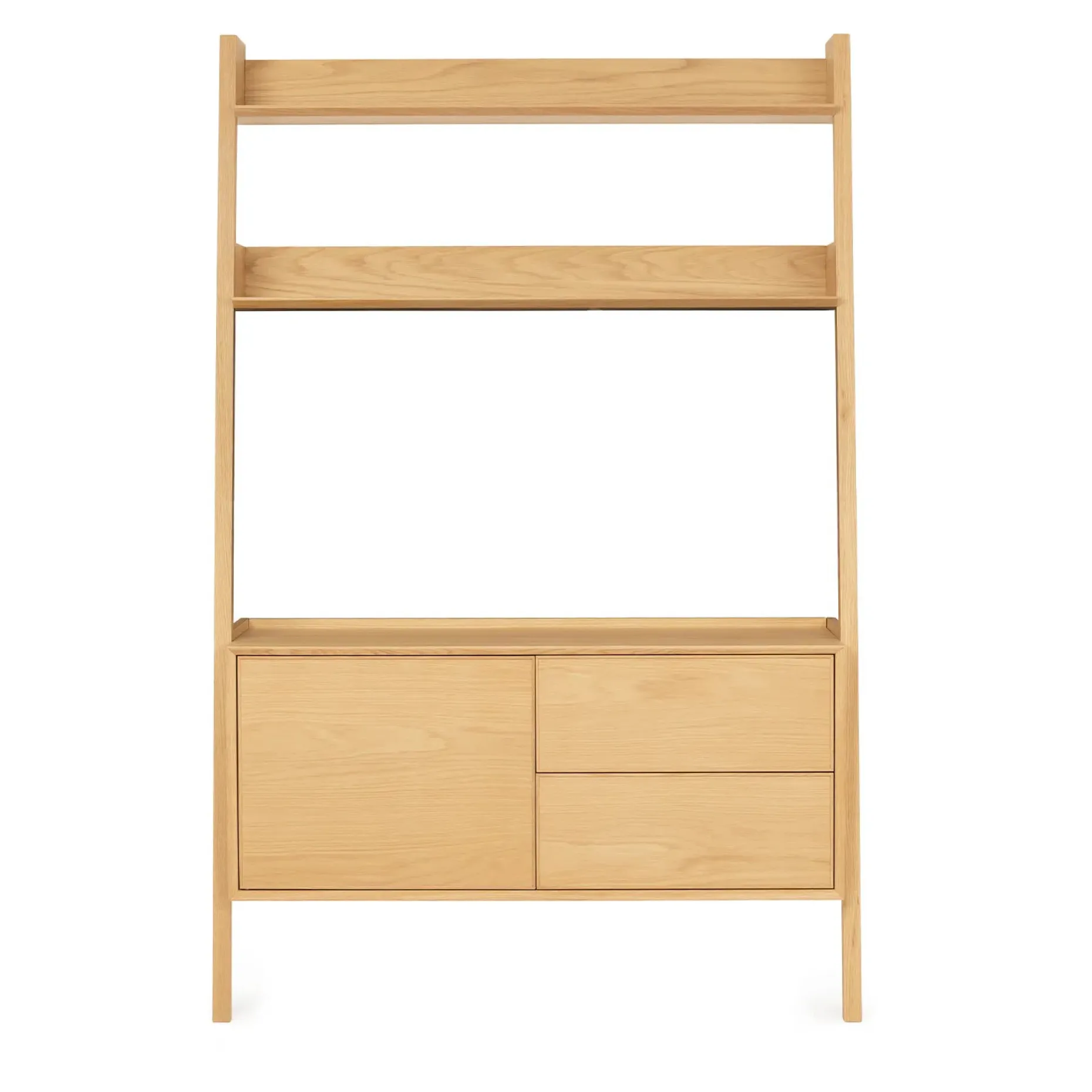 Fantol 51.5" Shelving Unit with Storage - Natural Oak