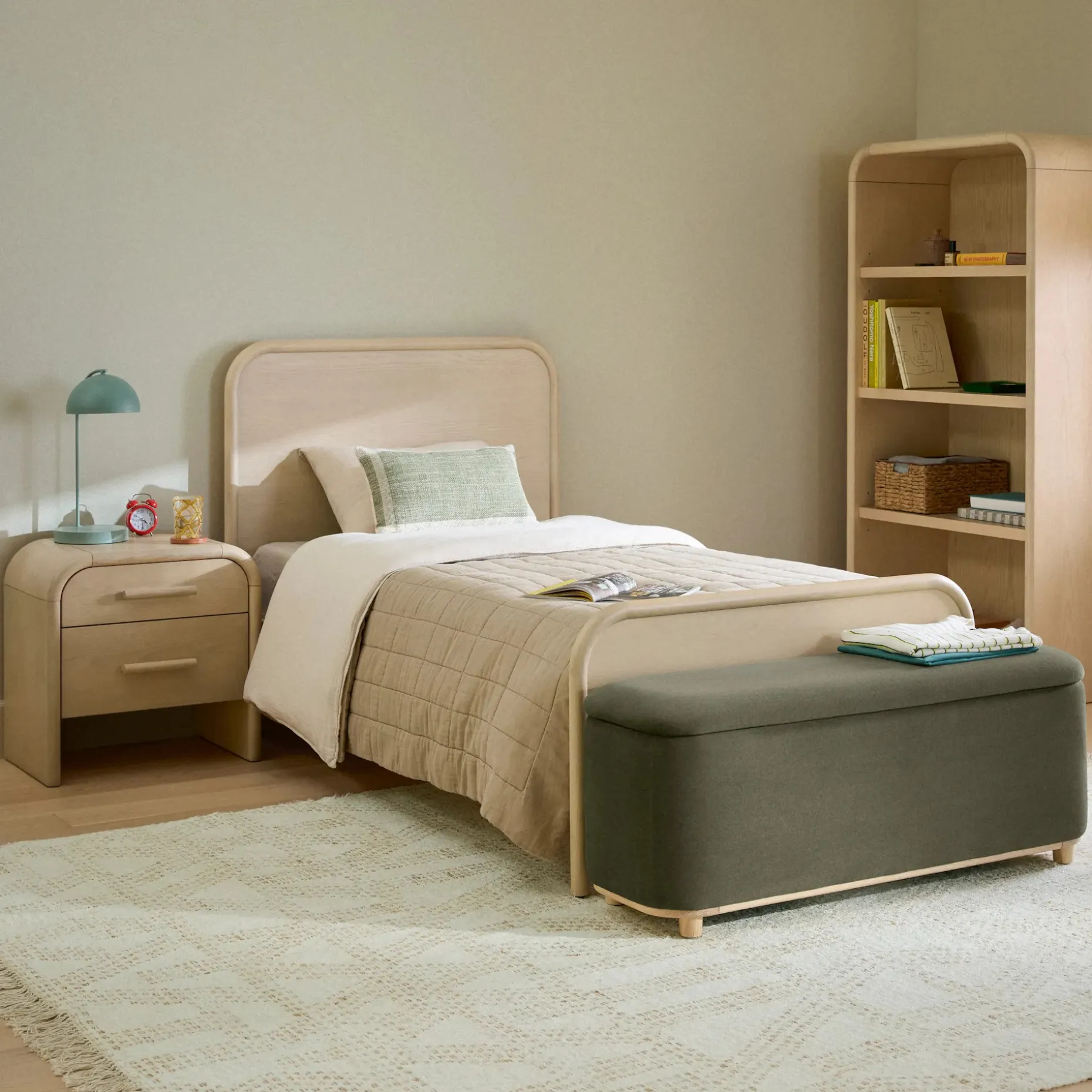 Faydra 34.5" Bookcase - Natural Ash