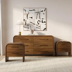 Faydra 6-Drawer Double Dresser - Natural Ash