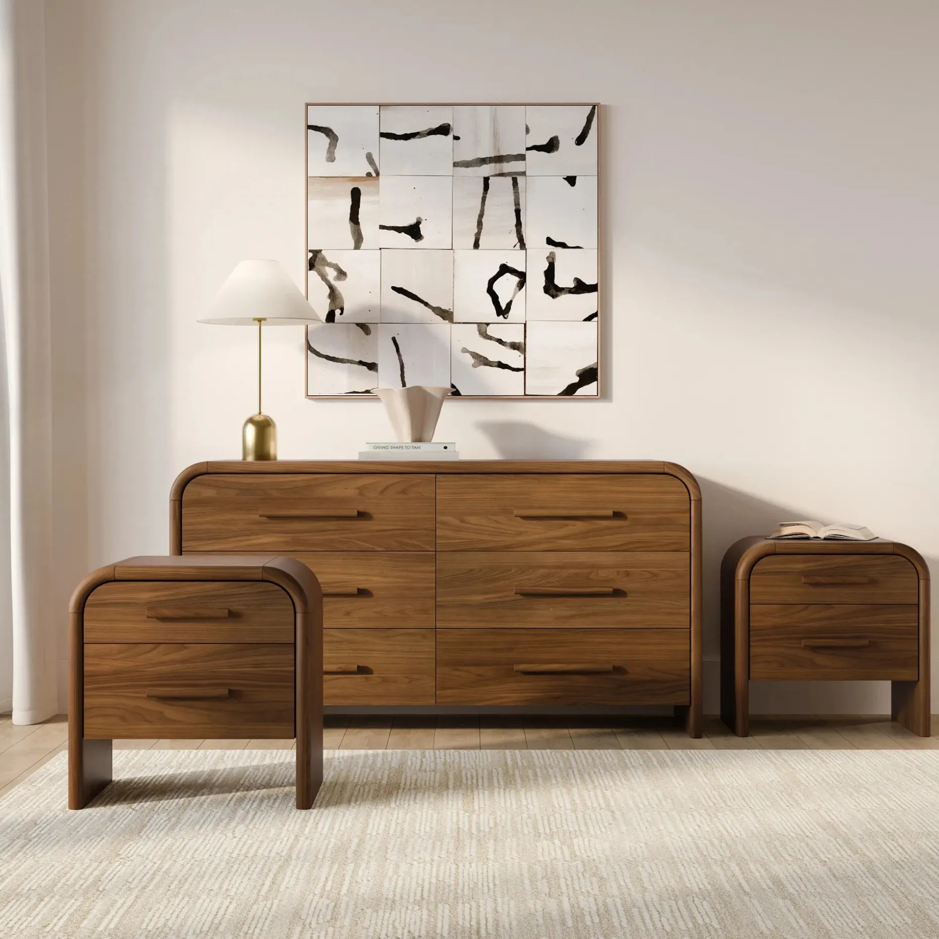 Faydra 6-Drawer Double Dresser - Walnut
