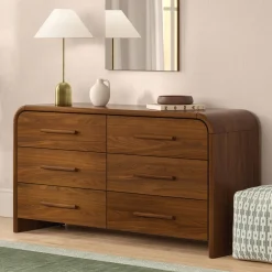 Faydra 6-Drawer Double Dresser - Walnut