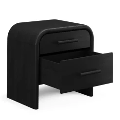 Faydra 2-Drawer Nightstand - Black