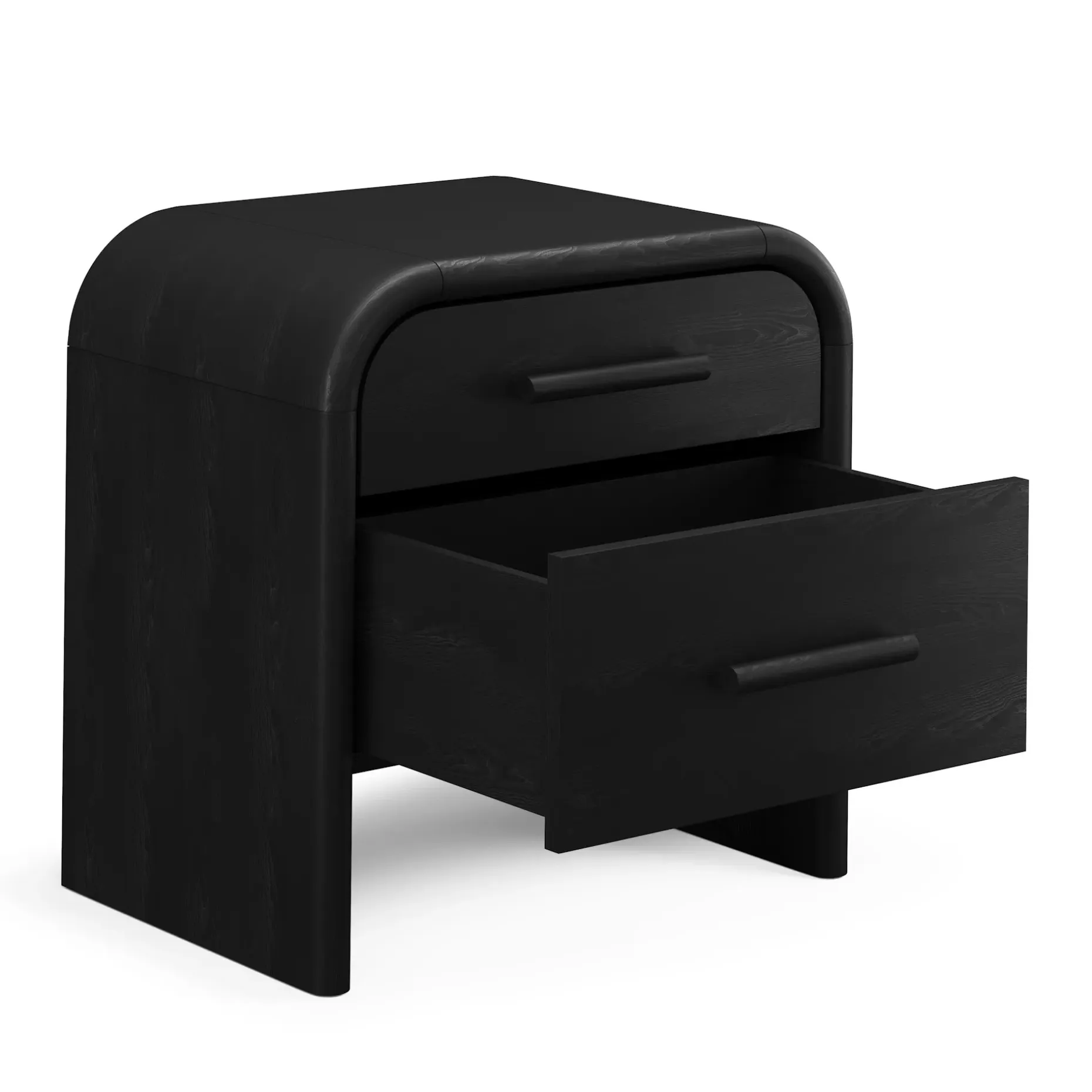 Faydra 2-Drawer Nightstand - Black