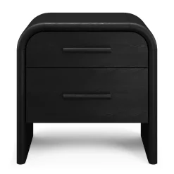 Faydra 2-Drawer Nightstand - Black