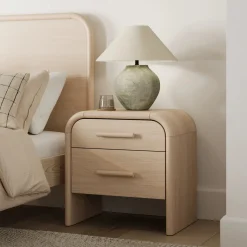 Faydra 2-Drawer Nightstand - Natural Ash