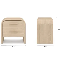 Faydra 2-Drawer Nightstand - Natural Ash