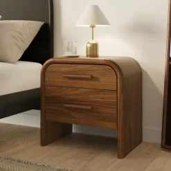 Faydra 2-Drawer Nightstand - Walnut