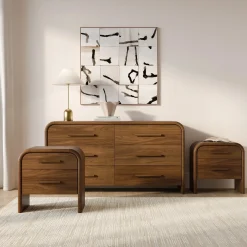 Faydra 2-Drawer Nightstand - Walnut