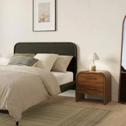 Faydra 2-Drawer Nightstand - Walnut