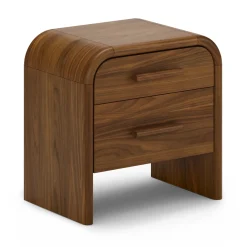 Faydra 2-Drawer Nightstand - Walnut