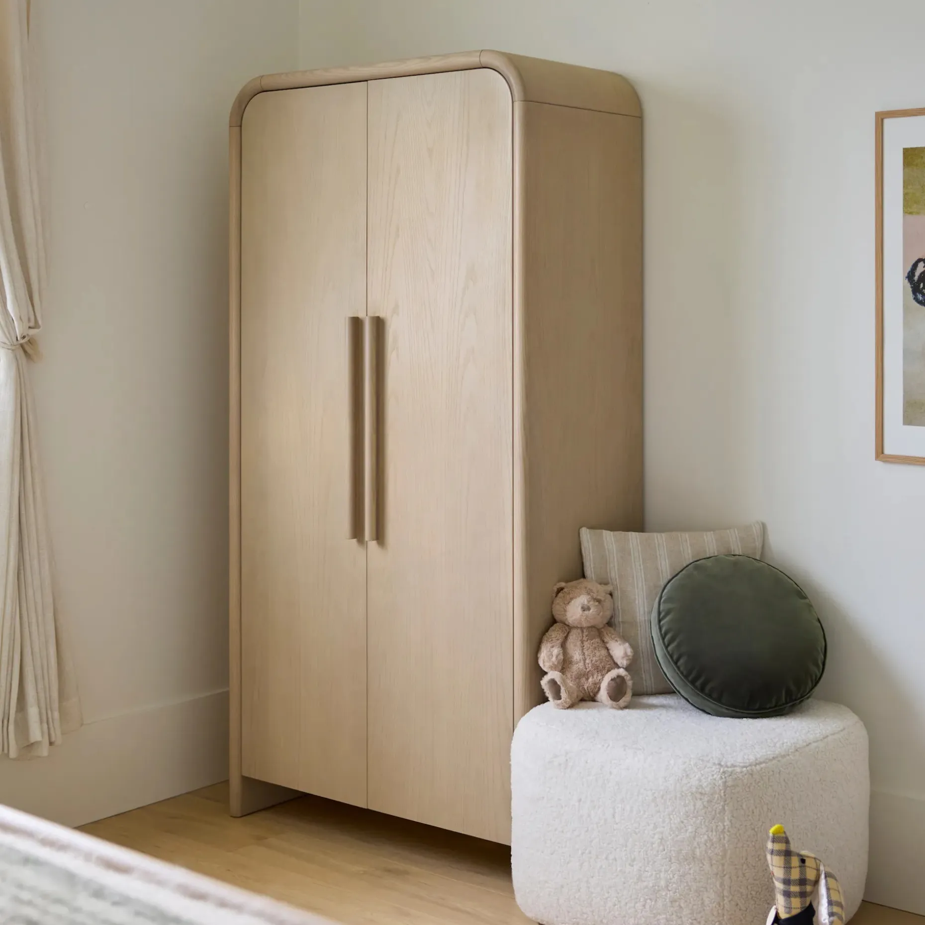 Faydra 35.5" Enclosed Bookcase - Natural Ash