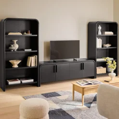 Faydra 140" Media Storage Set - Black