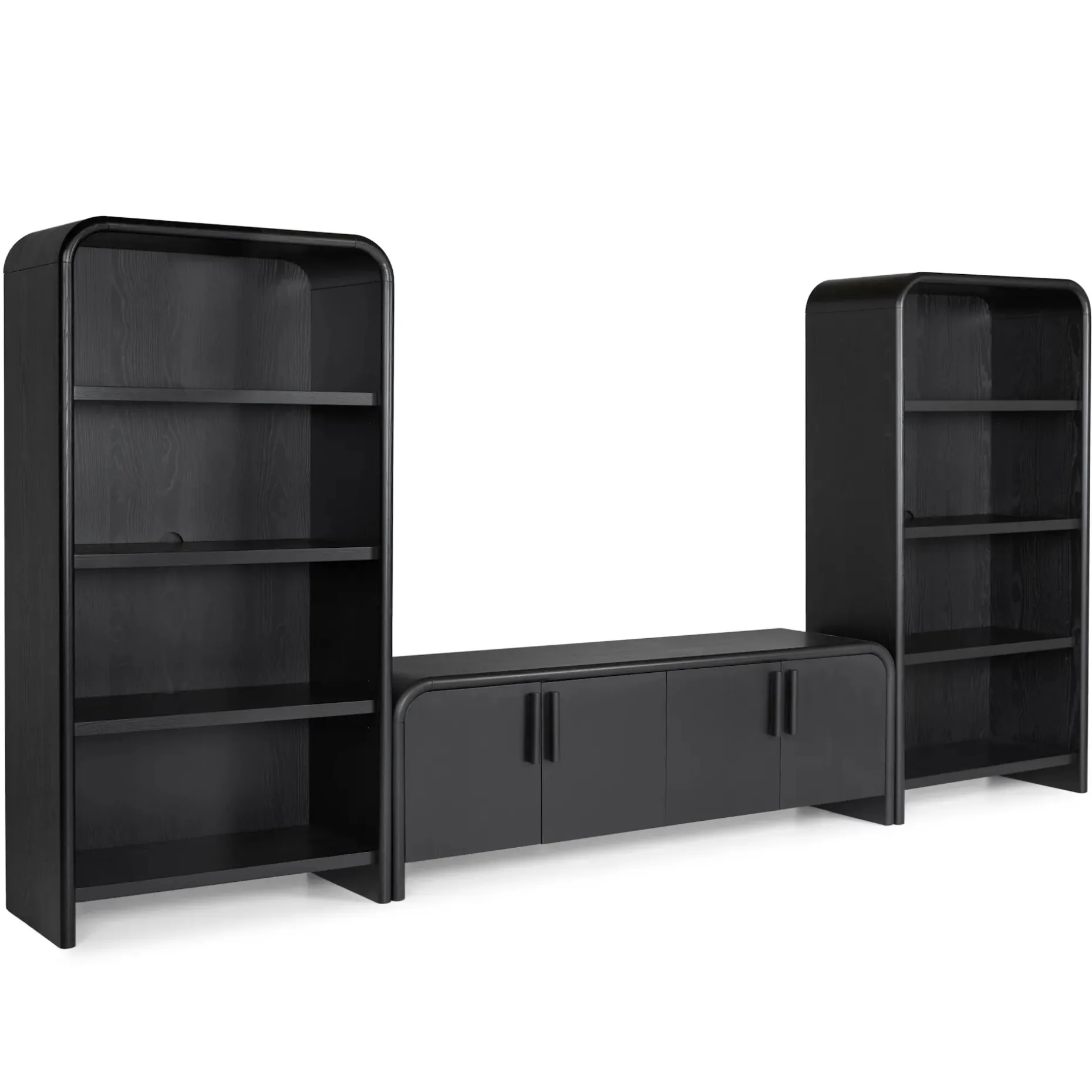 Faydra 140" Media Storage Set - Black
