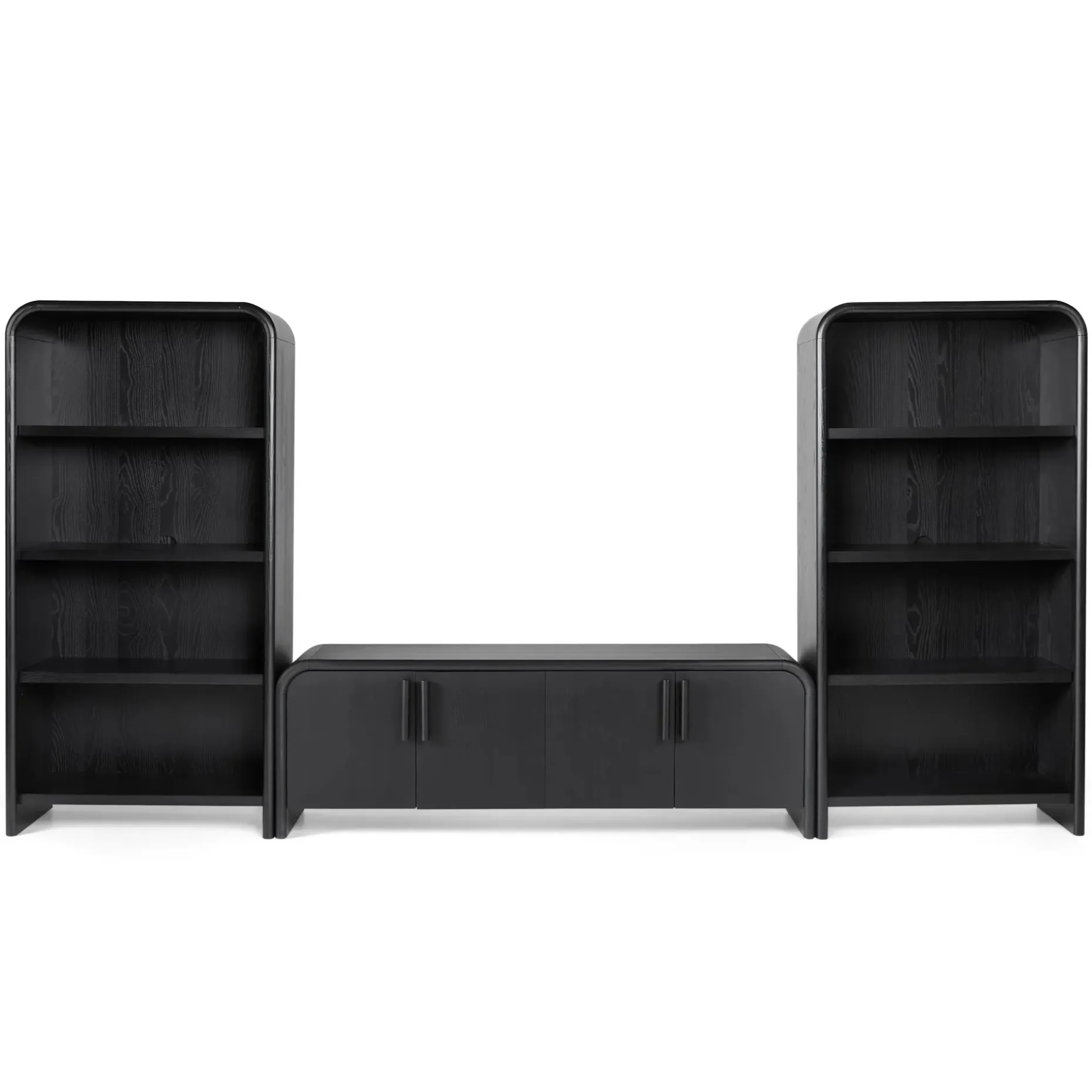 Faydra 140" Media Storage Set - Black