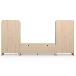 Faydra 140" Media Storage Set - Natural Ash
