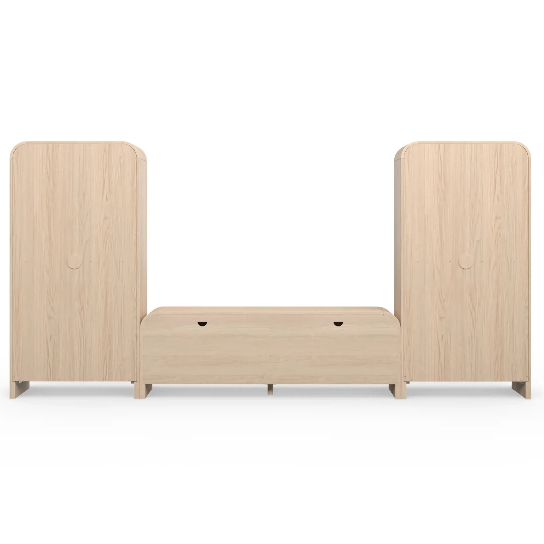 Faydra 140" Media Storage Set - Natural Ash