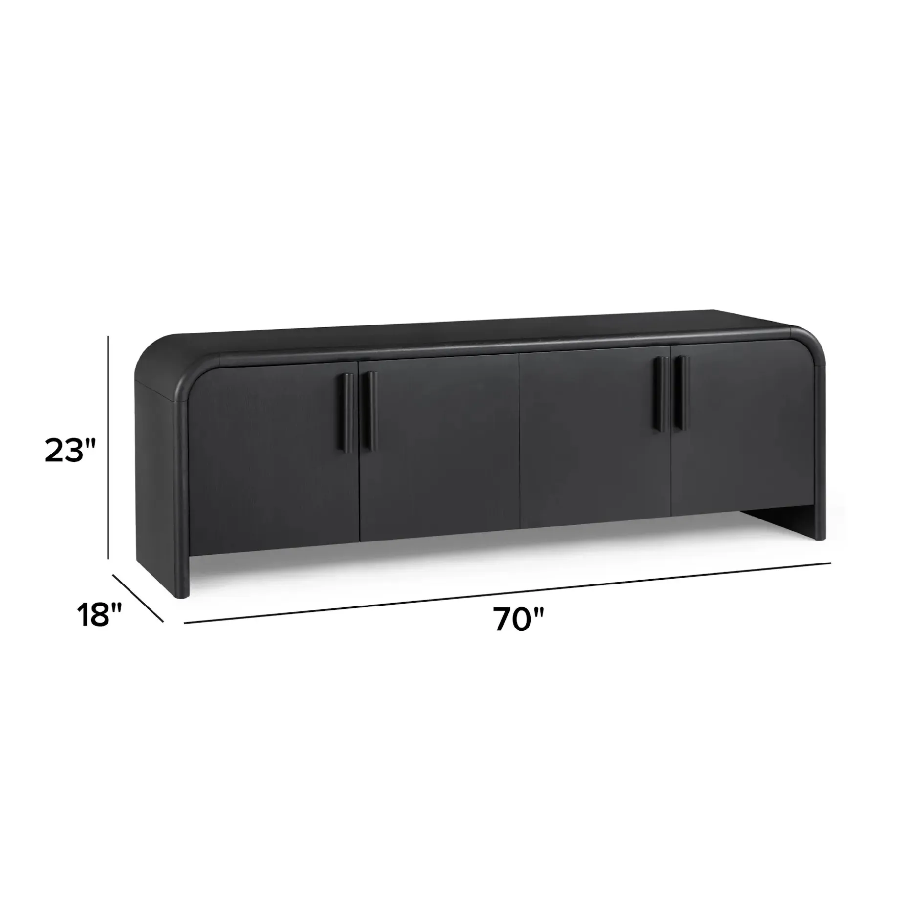 Faydra 70" Media Unit - Black