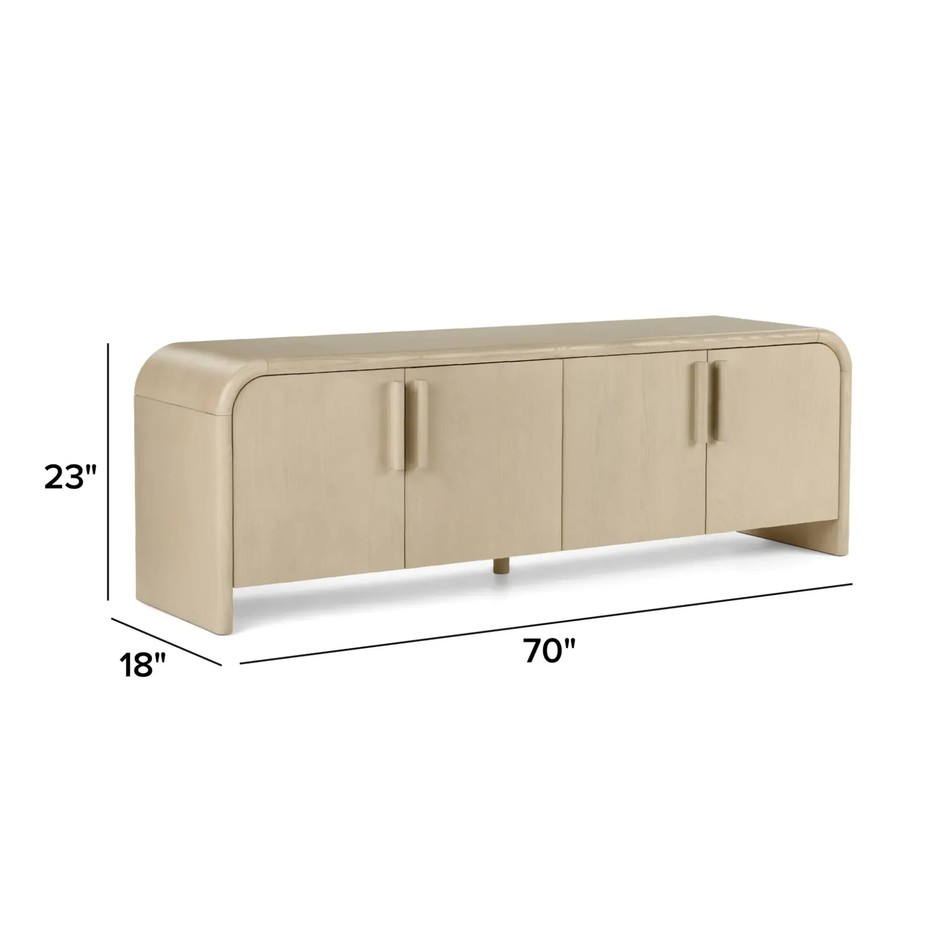 Faydra 70" Media Unit - Natural Ash