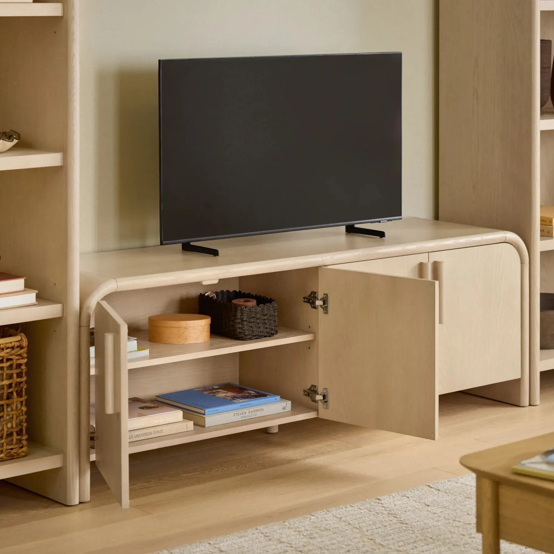Faydra 70" Media Unit - Natural Ash