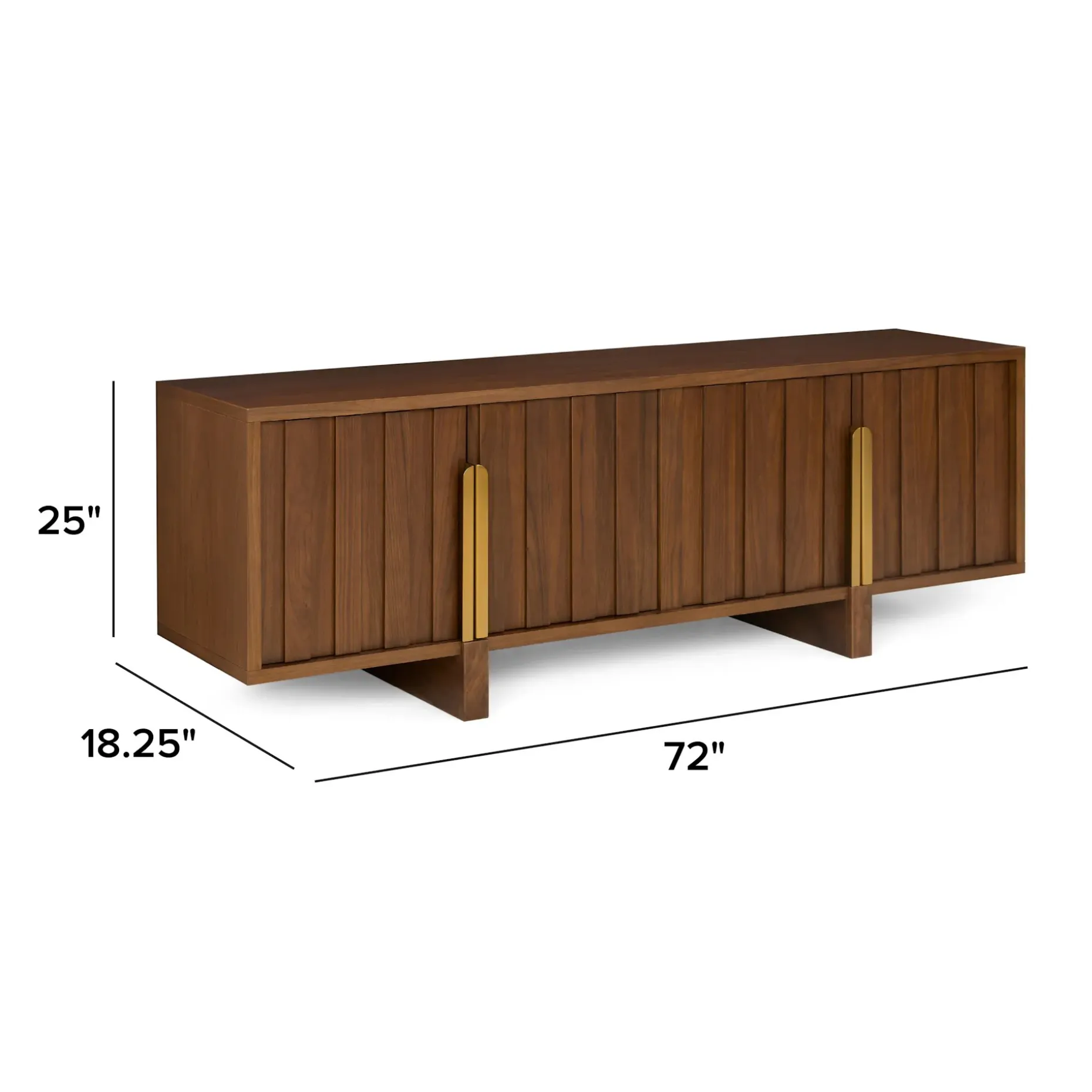 Felix 72" Media Unit - Walnut