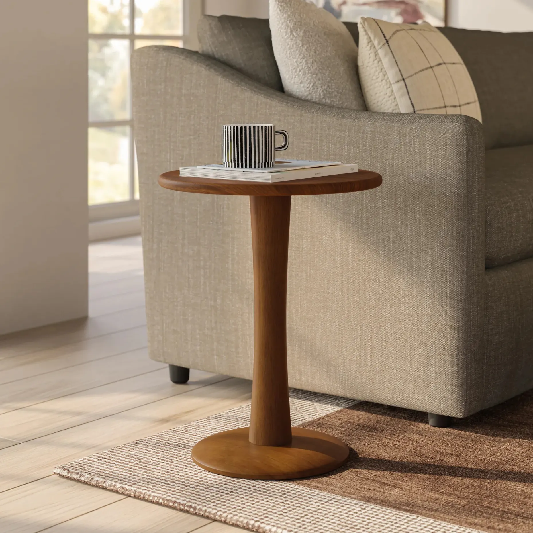 Fiore Side Table - Walnut