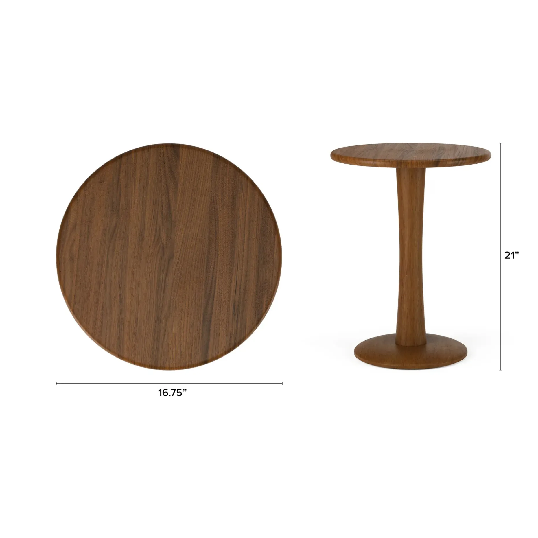 Fiore Side Table - Walnut