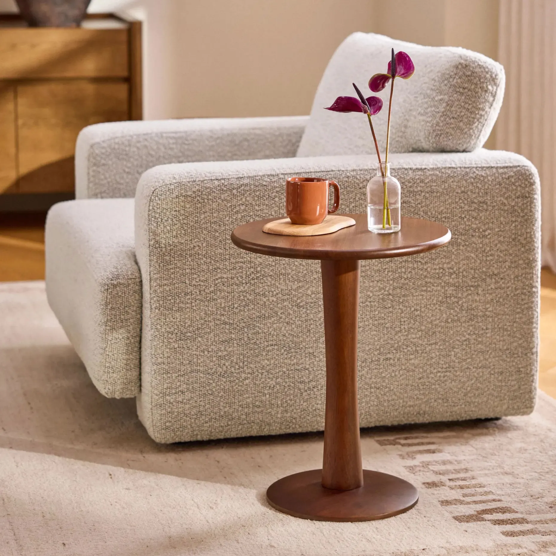 Fiore Side Table - Walnut