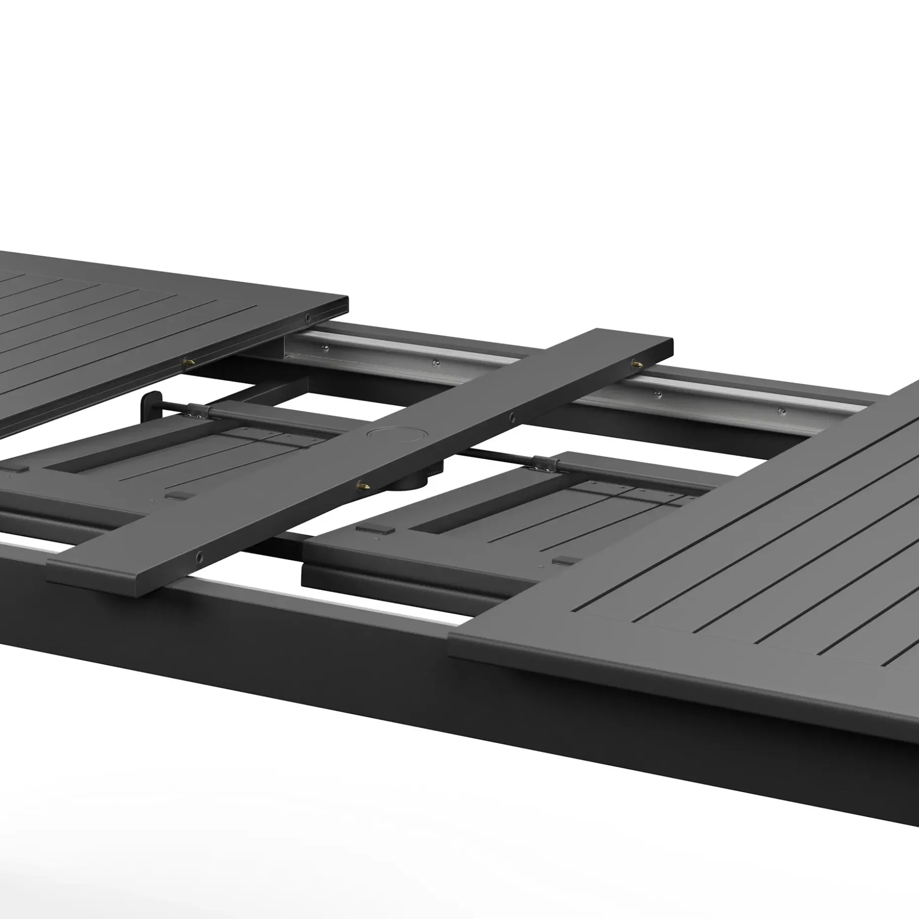 Fisk 75.5" - 96" Outdoor Extendable Dining Table - Black
