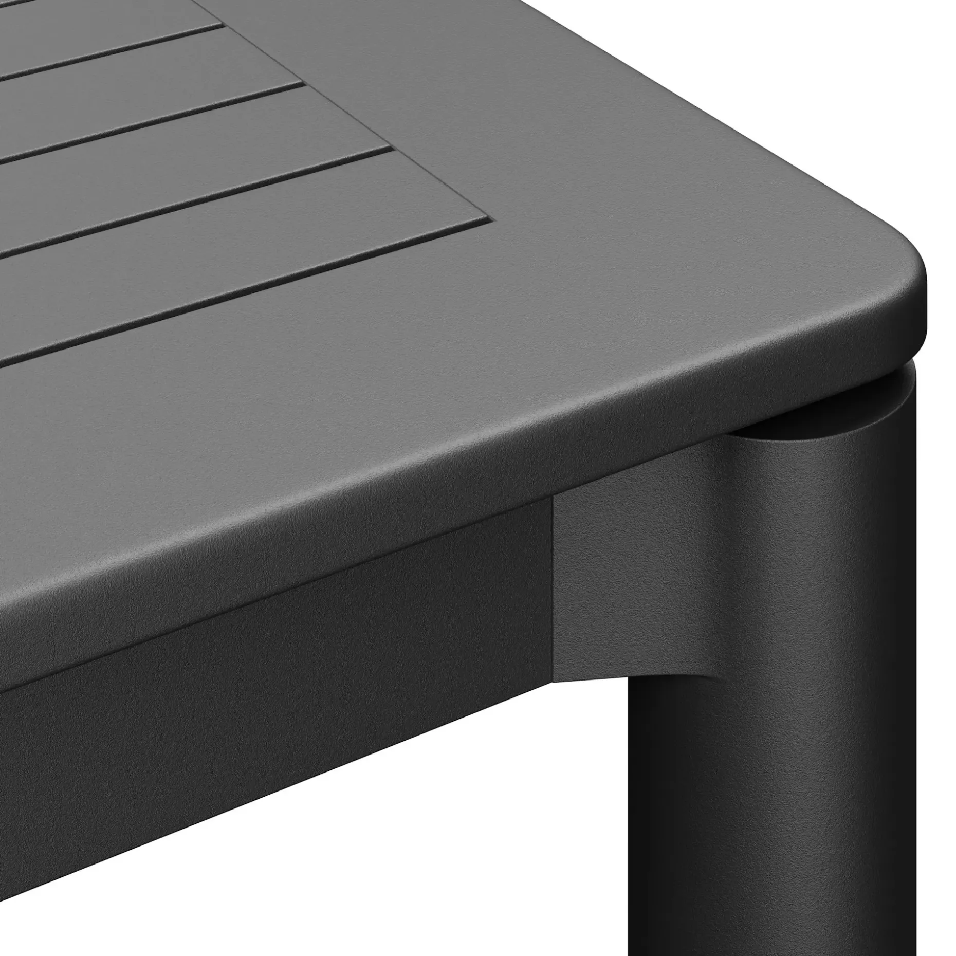 Fisk 75.5" - 96" Outdoor Extendable Dining Table - Black