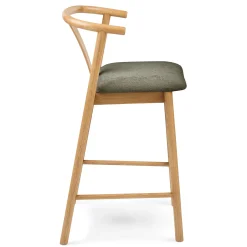 Fonra Counter Stool - Oak and Algonquin Green
