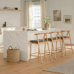 Fonra Counter Stool - Oak and Algonquin Green