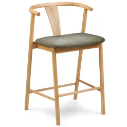 Fonra Counter Stool - Oak and Algonquin Green