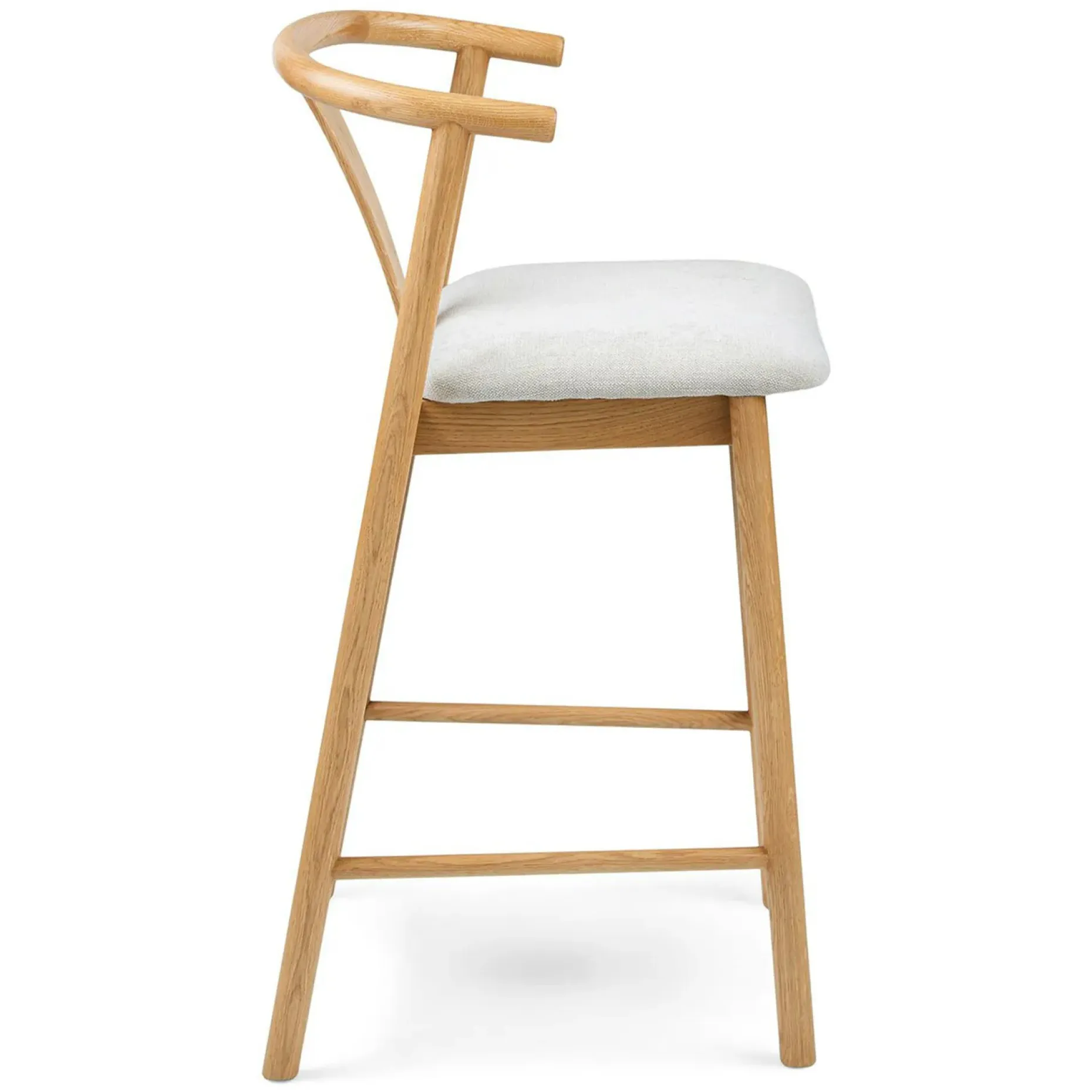 Fonra Counter Stool - Oak and Santolina Gray