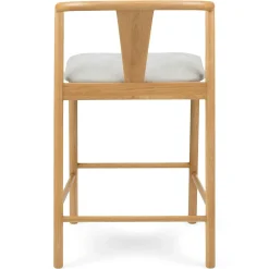Fonra Counter Stool - Oak and Santolina Gray