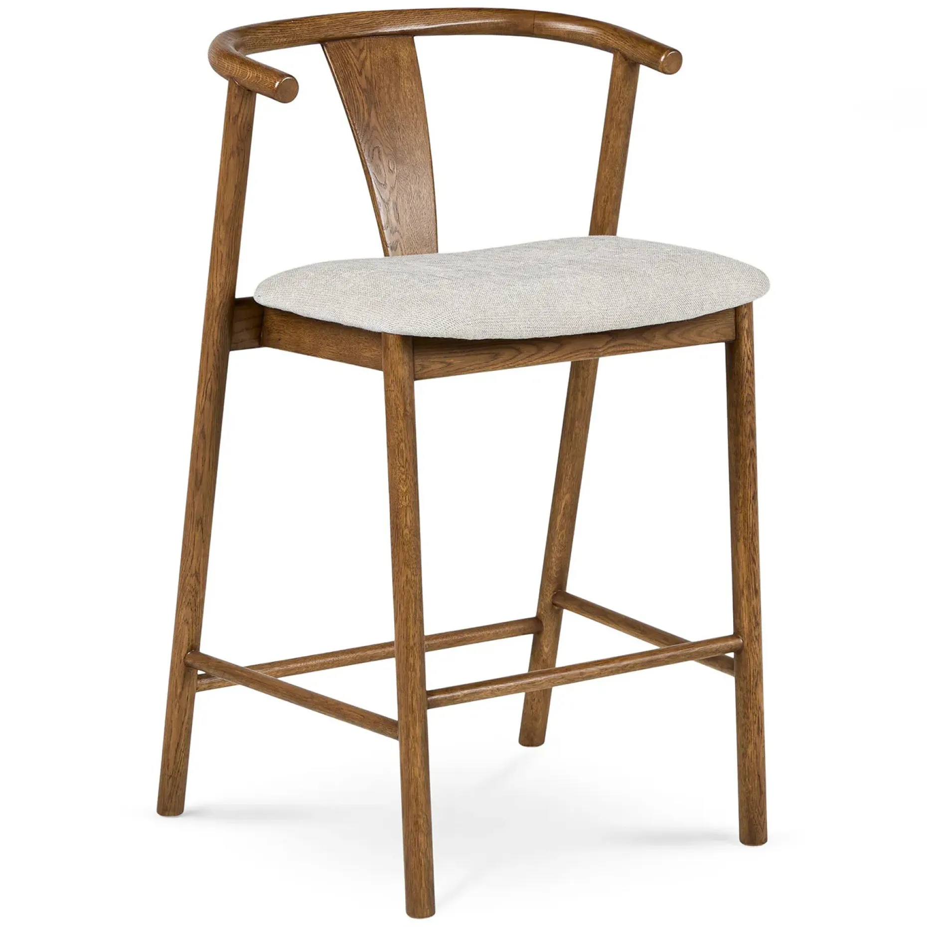 Fonra Counter Stool - Smoked Oak and Santolina Gray