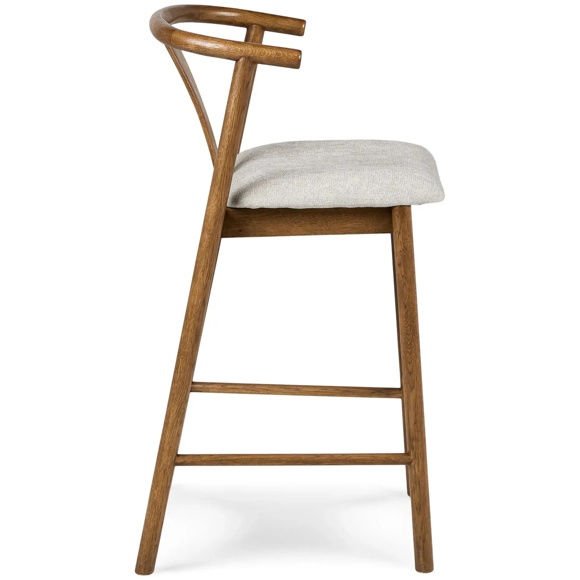Fonra Counter Stool - Smoked Oak and Santolina Gray