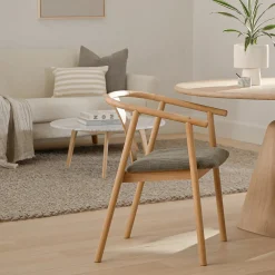 Fonra Dining Chair - Oak and Algonquin Green