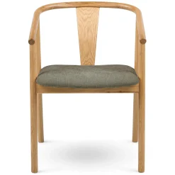 Fonra Dining Chair - Oak and Algonquin Green