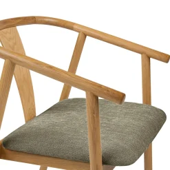 Fonra Dining Chair - Oak and Algonquin Green