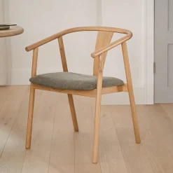 Fonra Dining Chair - Oak and Algonquin Green