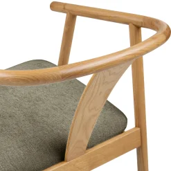 Fonra Dining Chair - Oak and Algonquin Green