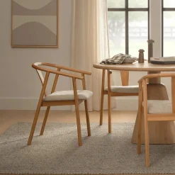 Fonra Dining Chair - Oak and Santolina Gray
