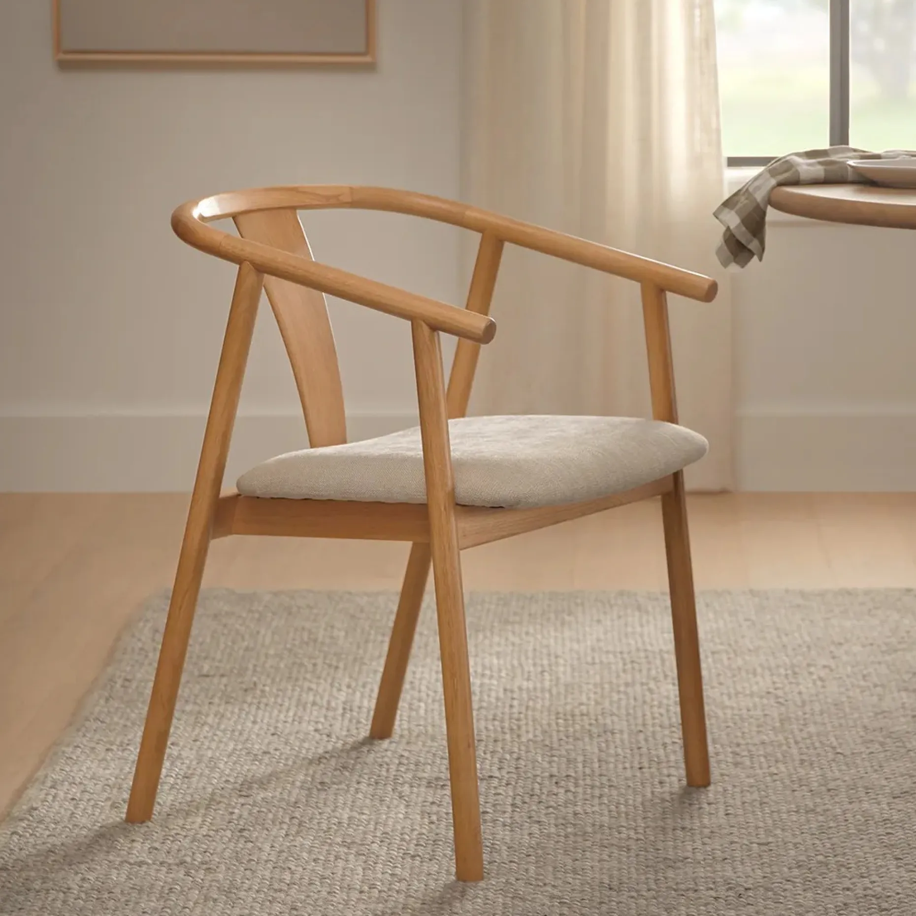 Fonra Dining Chair - Oak and Santolina Gray